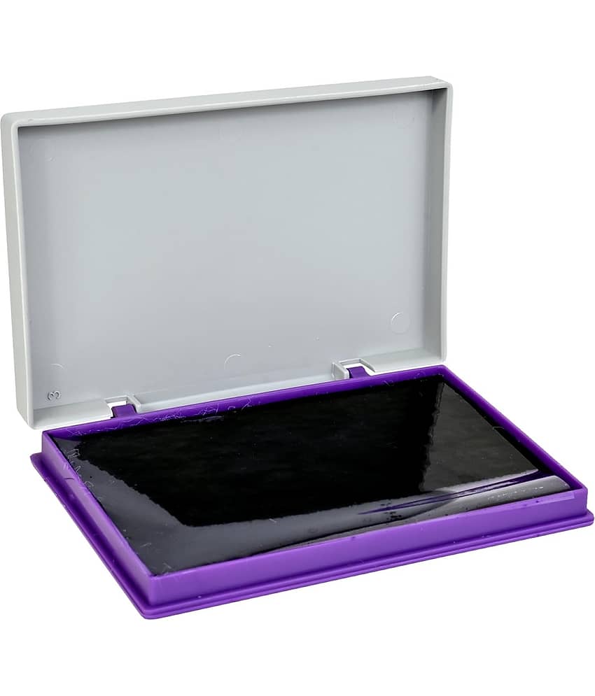 Stamp pad (Size 11.6 cm x 6.5 cm) and 25ml Ink Combo | Violet Stamp Pad and Ink Set view 2