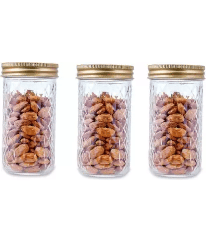 CROCO JAR - Gold Glass Food Container ( Pack of 6 ) view 2