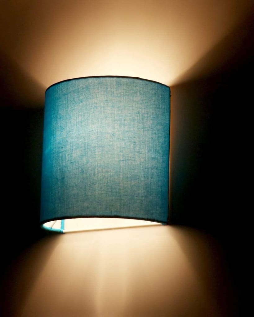 Light Angle Handmade Fabric Wall Lamps for Bedroom (Sky) view 2