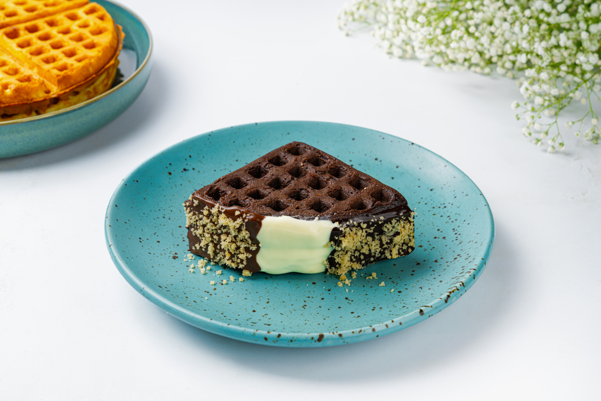 Belgian triple chocolate waffle