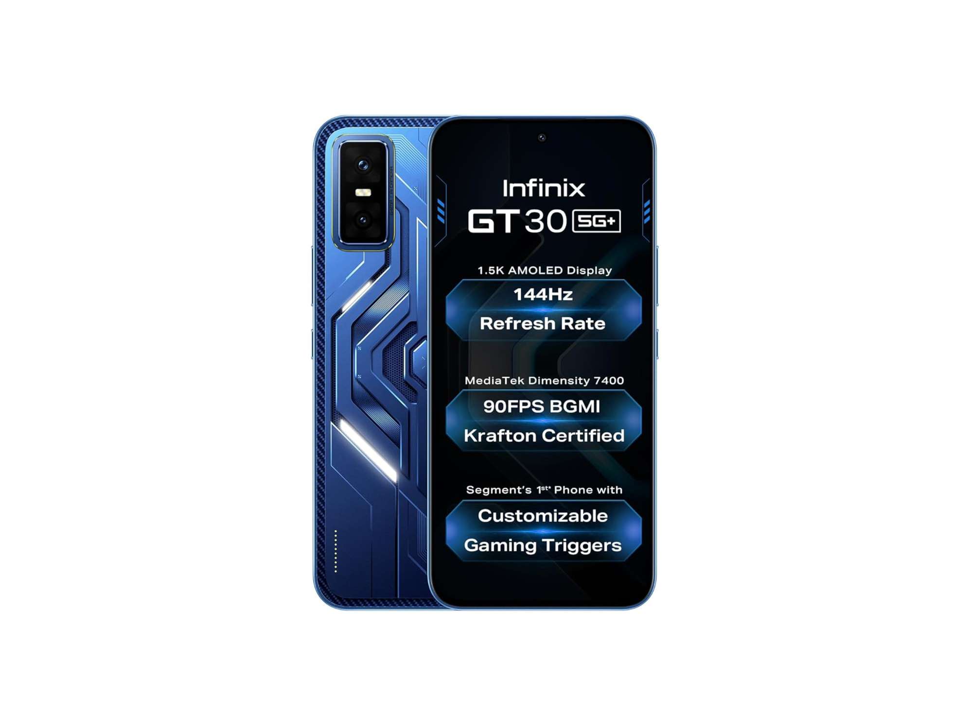 Infinix GT 30 5G Smartphone 8GB RAM, 128GB Storage - Cyber Blue