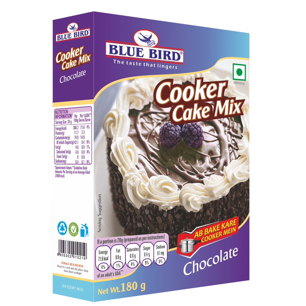 Blue Bird Cooker Cake Mix Chocolate, 180 gm