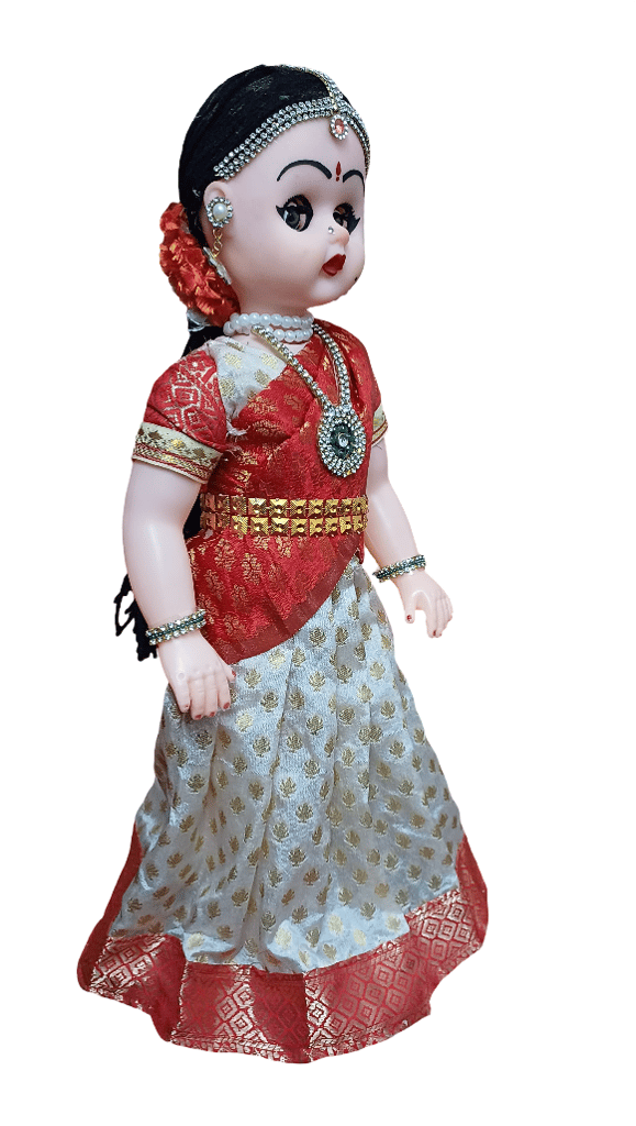 Indian Doll in Traditional South Indian Saree - Exquisite Craftsmanship view 2