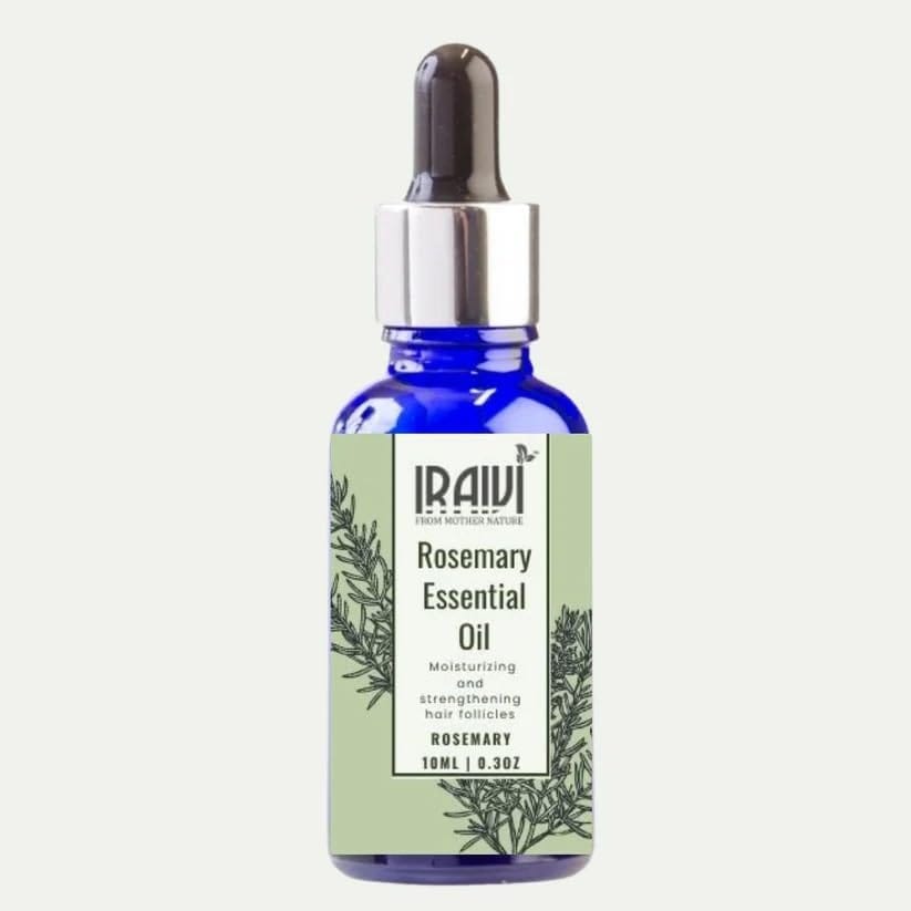 IRAIVI Rosemary Essential Oil for Hair Growth | 100% Pure, Therapeutic Grade Steam Distilled Oil | Ideal for Scalp Massage, Hair Fall Control, and Dandruff Relief – 15ml