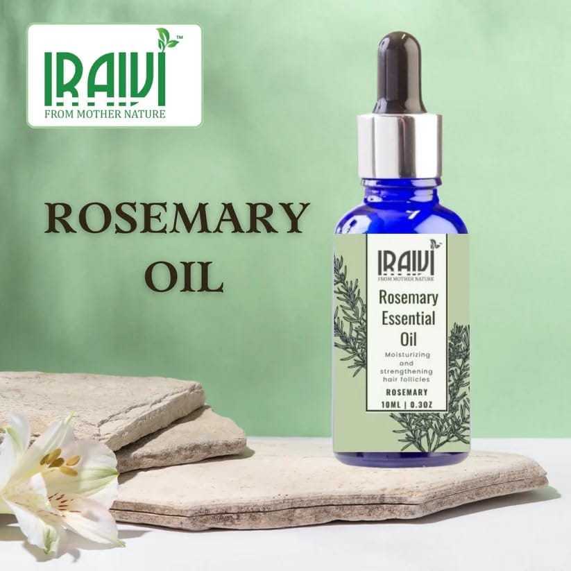 IRAIVI Rosemary Essential Oil for Hair Growth | 100% Pure, Therapeutic Grade Steam Distilled Oil | Ideal for Scalp Massage, Hair Fall Control, and Dandruff Relief – 15ml view 2