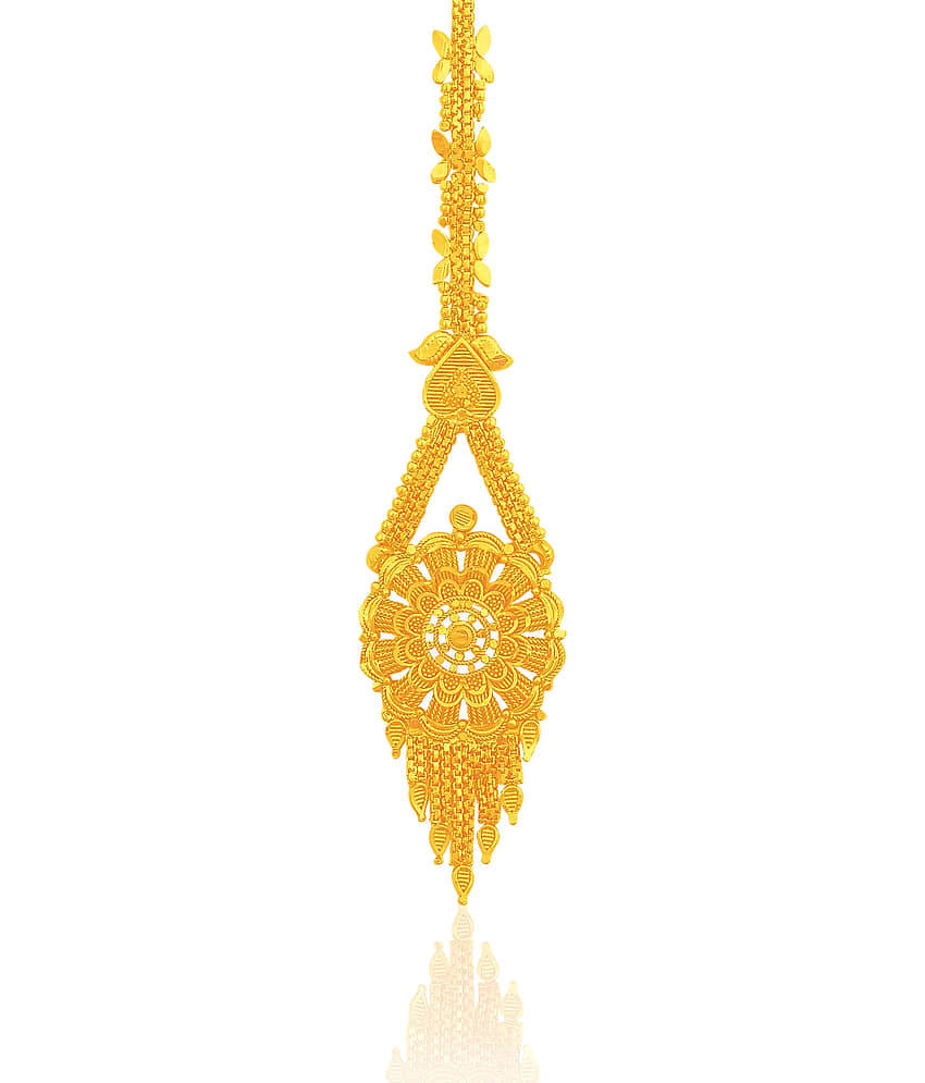 LUV FASHION Gold Maang Tikka ( Pack of 1 ) view 2