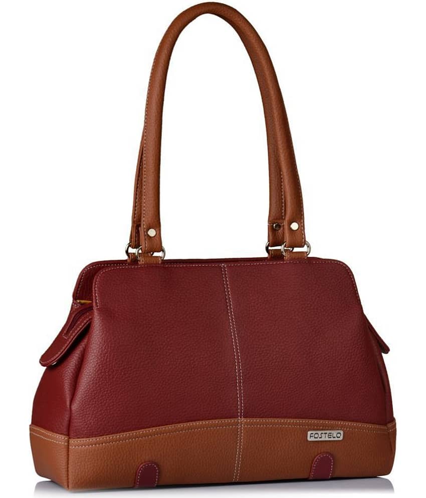 Fostelo - Maroon PU Shoulder Bag view 2