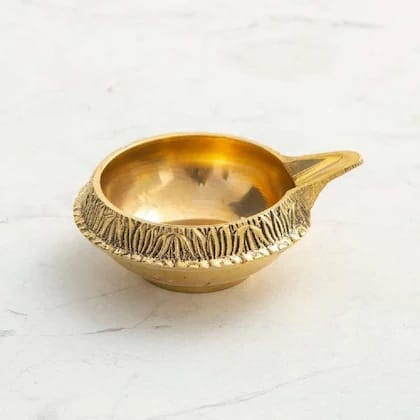 Brass Kuber Diya for Diwali Puja and Home Decor (2.5 inch Gold, Set of 4) view 2