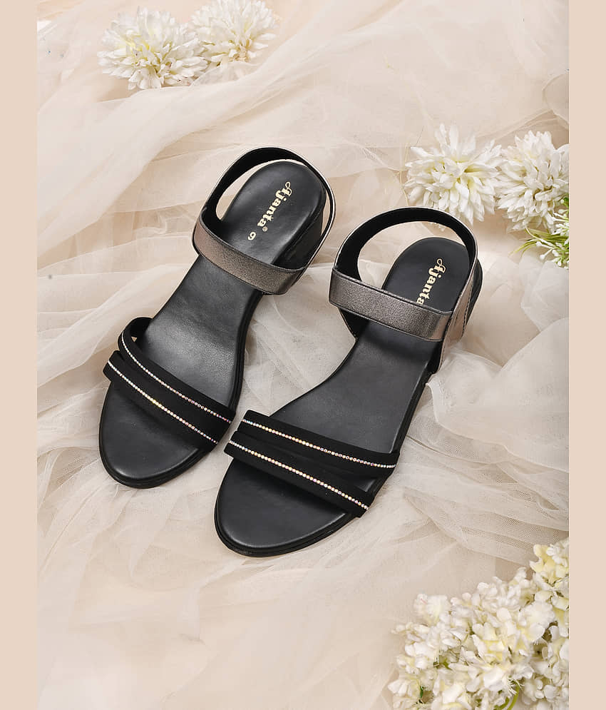 Ajanta - Black Women's Sandal Heels view 2