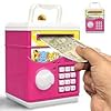 Braintastic ATM Bank for Kids, Battery Operated, Password Protected, Auto Door with Light and Music (Pink) view 2