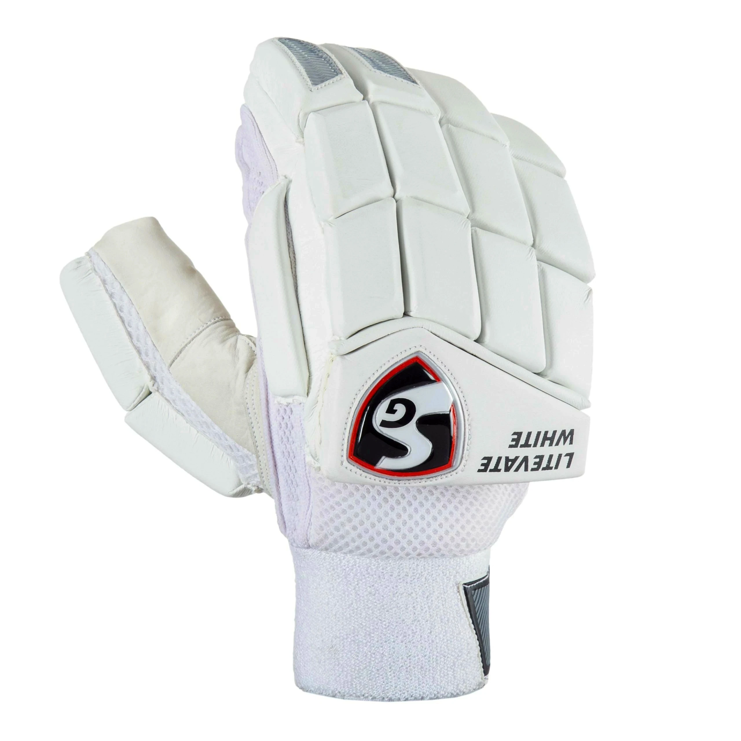 Sg Cricket Litevate White Batting Gloves (Size - MENS, Packing - 1 pair) by Total Sporting And Fitness Solutions Pvt Ltd view 2