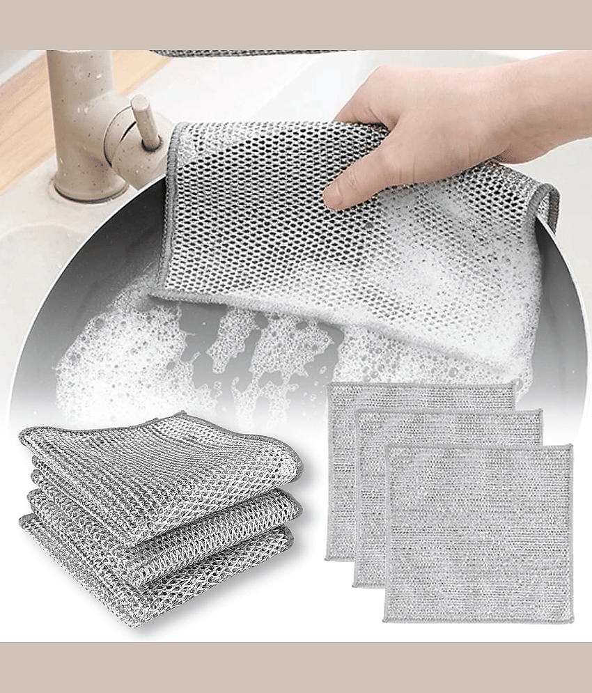 Tisyaa Non-Scratch Wire Dishcloth for Washing Scrubber ( Set of 5 )