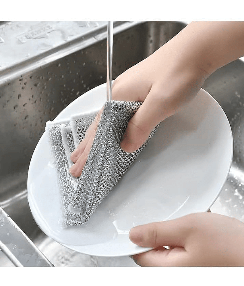 Tisyaa Non-Scratch Wire Dishcloth for Washing Scrubber ( Set of 5 ) view 2