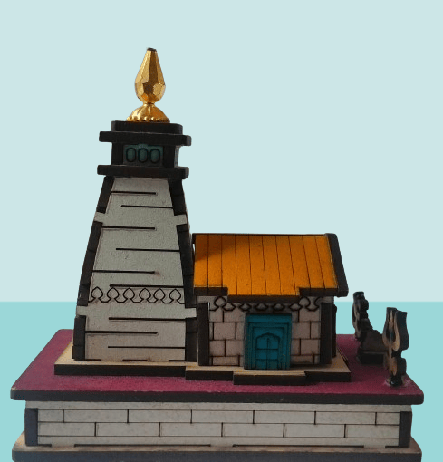 Kedarnath Temple Miniature 8 cm view 2