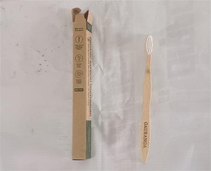 KANDUKUR Gauranga Natural Bamboo Toothbrush - Eco-Friendly and Biodegradable - Soft Bristles pack of 2 view 2