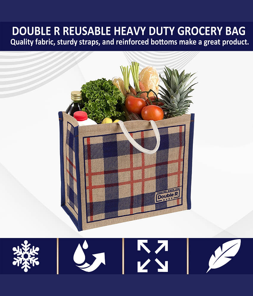 Double R Bags - Red Jute Shopping Bag view 2