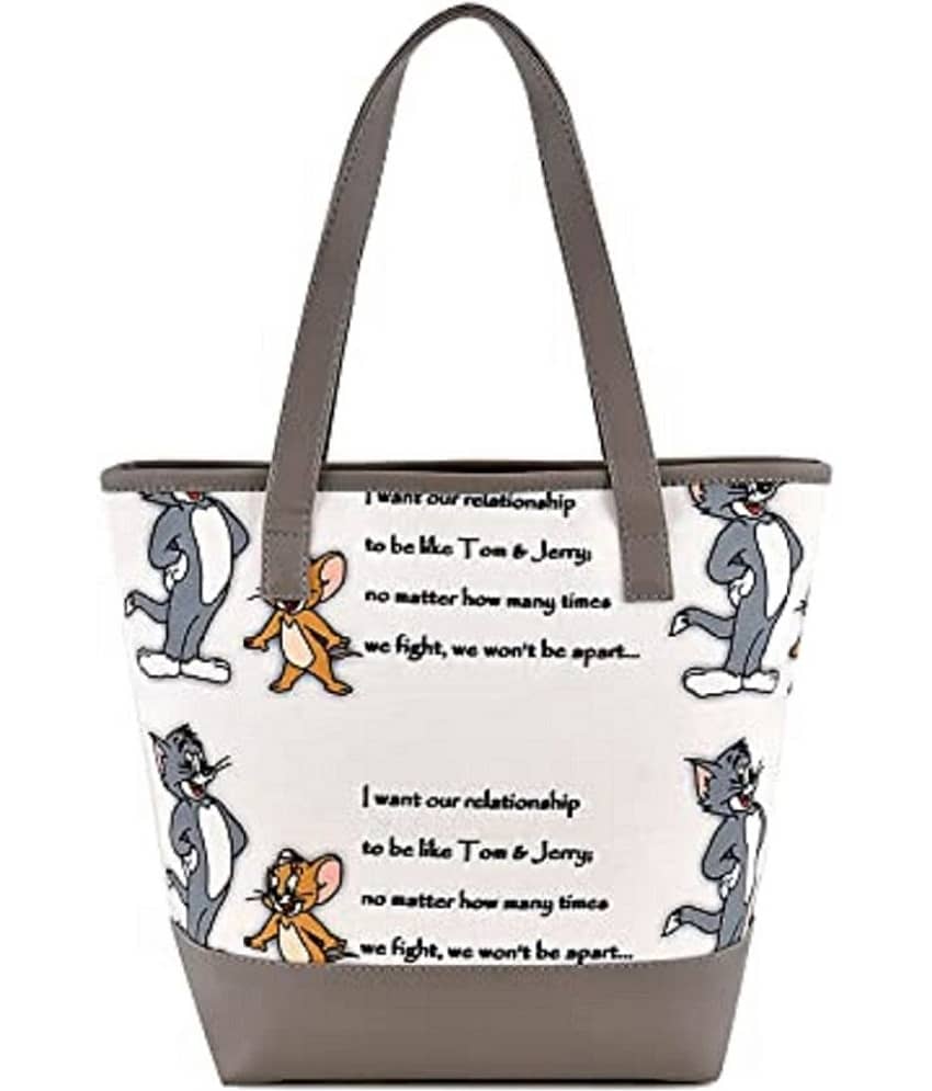 SAKWOODS Tote Bag Canvas Set of 1 ( White ) view 2
