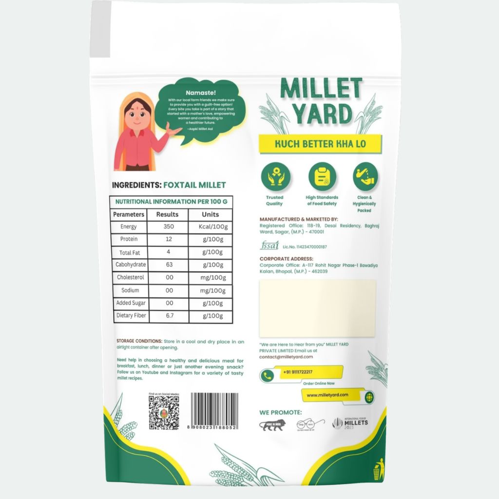 Millet Yard Foxtail Millet shreeanna 500 gram view 2