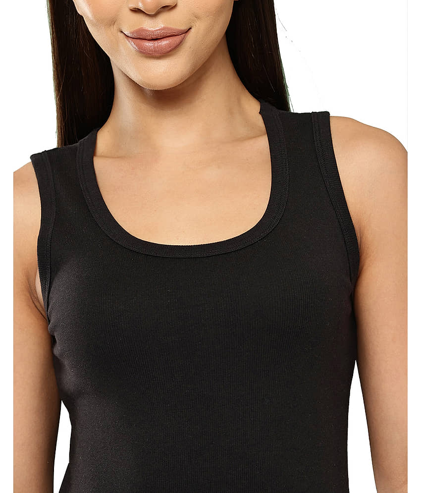 Leading Lady Women's Cotton Tank Top ( Black ) view 2