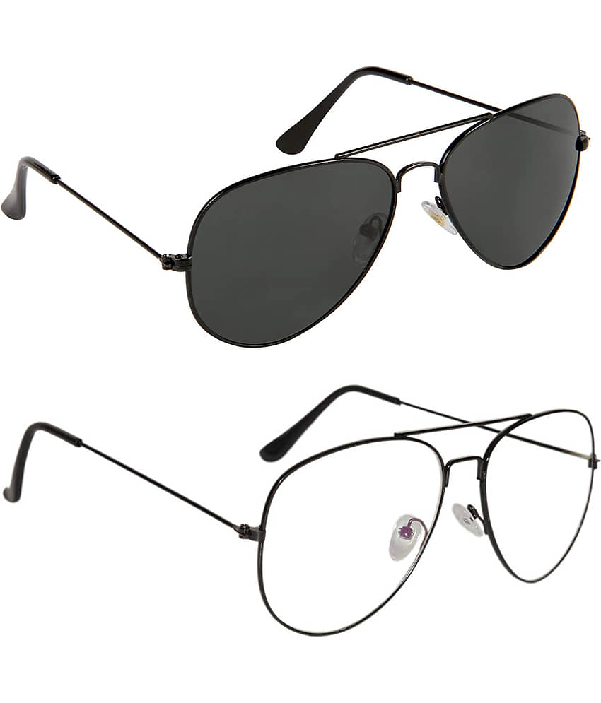 Kanny Devis - Black Pilot Sunglasses ( Pack of 2 ) view 2