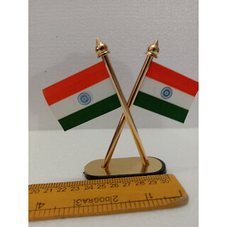India Double Sided Wind Car Dashboard Flag (Nylon) view 2