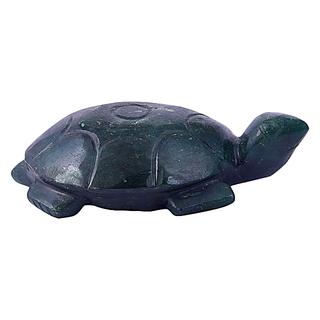 Green Zade Crystal Tortoise for Decorative, Feng Shui and Vastu Best Gift for Career and Good Luck Figurine(KI_78) by Krishna Impex view 2