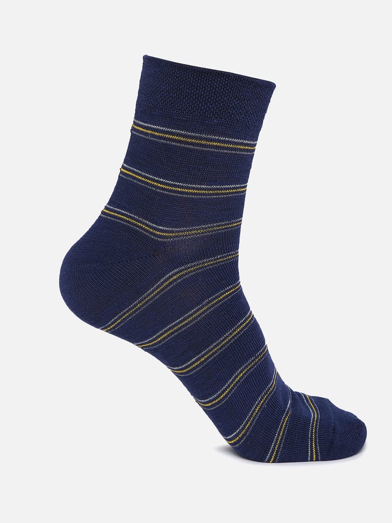 Kolor Fusion Men's Striped Above Ankle Length Long Cotton Socks (Pack of 5) view 2