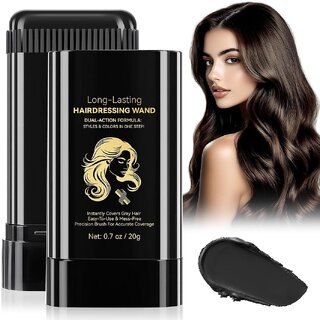 (PACK OF 1) New Hair Color Comb Stick, Waterproof and Sweat-Proof Instant Hair Dye Stick Grey Hair Coverage for Men & Women, Easy Application BLACK
