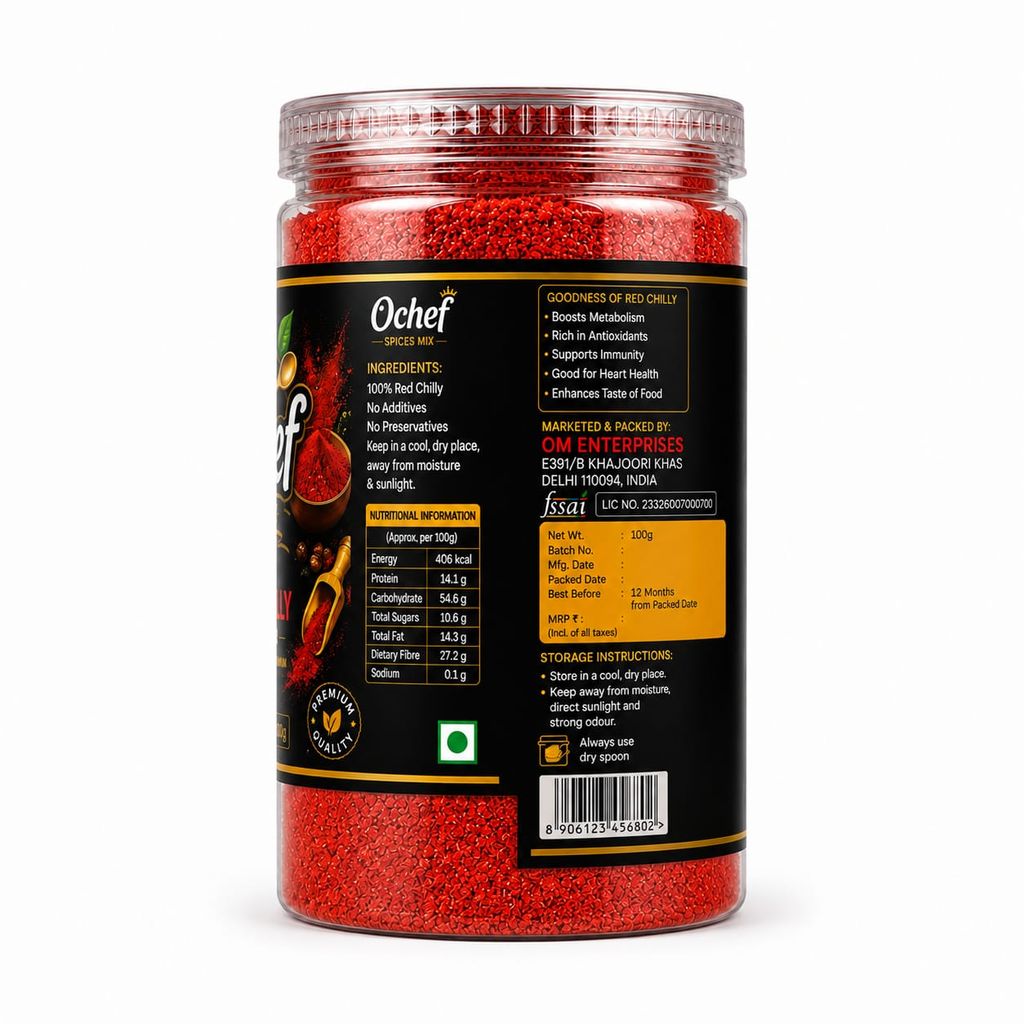 Red chilly powder view 2