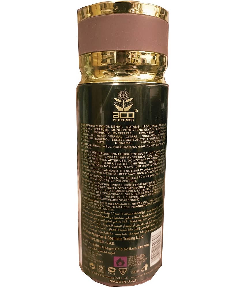 aco perfumes - ROSE Perfumed Body Spray 200ml Perfume Body Spray for Women 200 ml ( Pack of 1 ) view 2