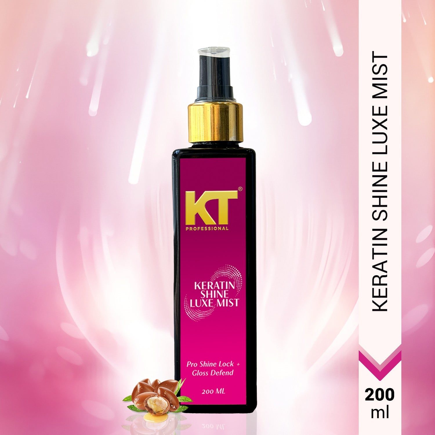 KT Professional Keratin Shine Luxe Mist, Shine Lock & UV Protection – Cocktail 2 Edition - 200ml view 2