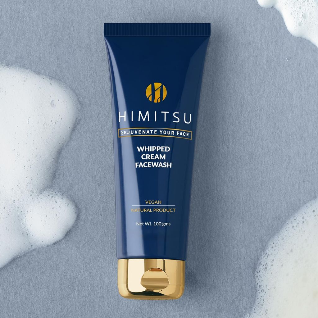 Himitsu Vitamin C Face Wash – Fights Dullness & Acne, Deep Cleanses Oil & Dirt, Hydrates with Creamy Foam for Bright, Glowing & Healthy Skin – For Men & Women 100 grams
