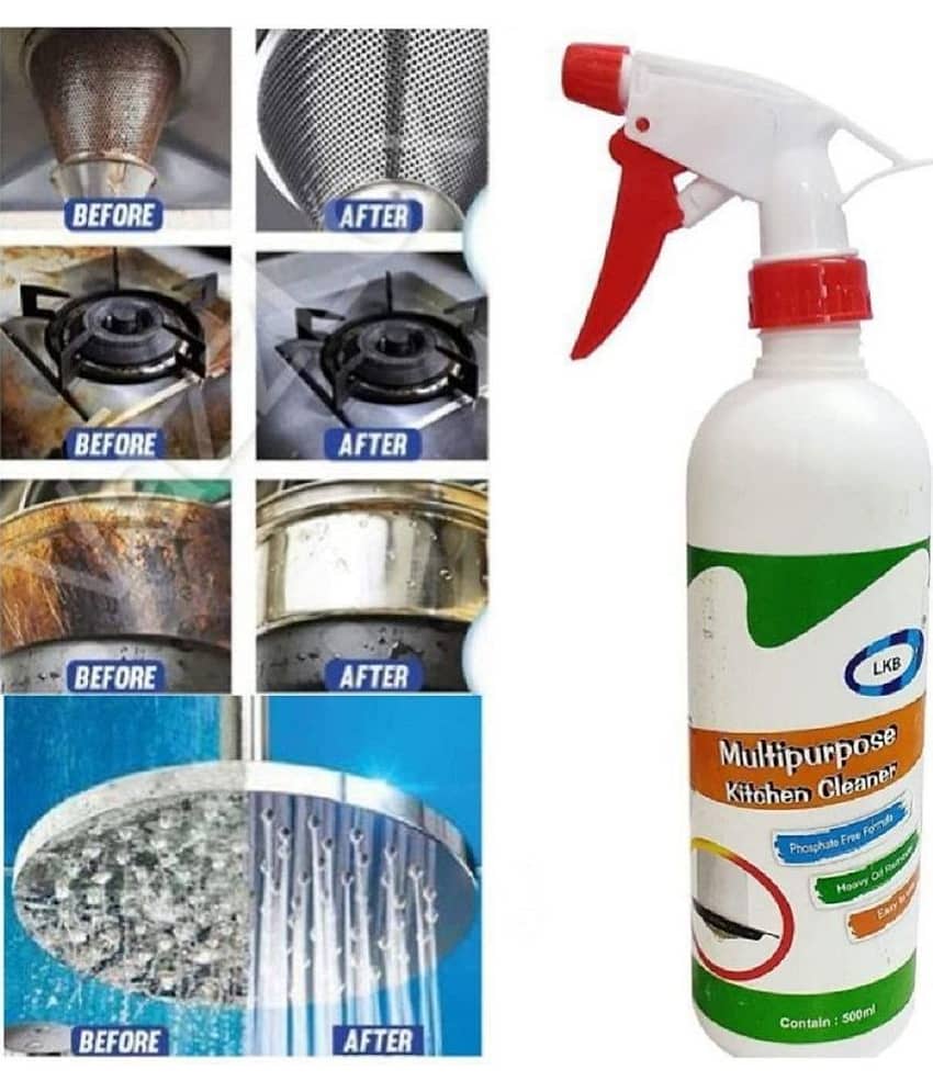DHSMART Kitchen Cleaner Spray Oil Stain Remover Spray GreaseDishwash Liquid Stove &Chimney Cleaner Spray 450 mL view 2