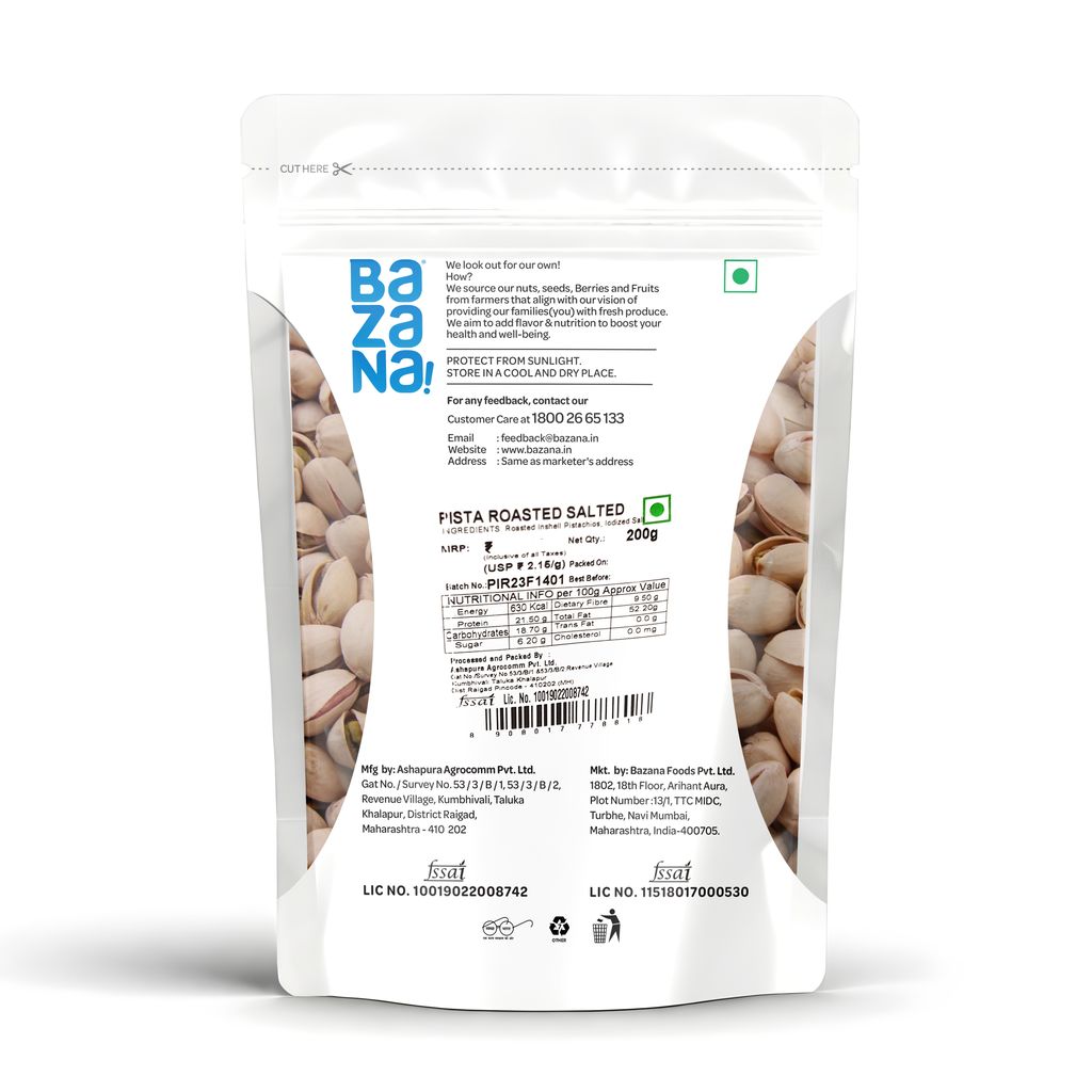 Bazana Pista Roasted Salted 500 Gms view 2