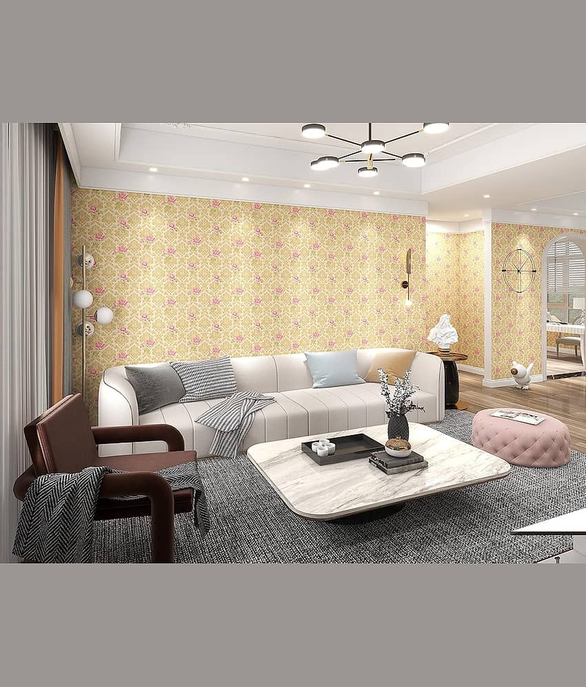 KAAF Geometric Wallpaper ( 45 x 500 ) cm ( Pack of 1 ) view 2