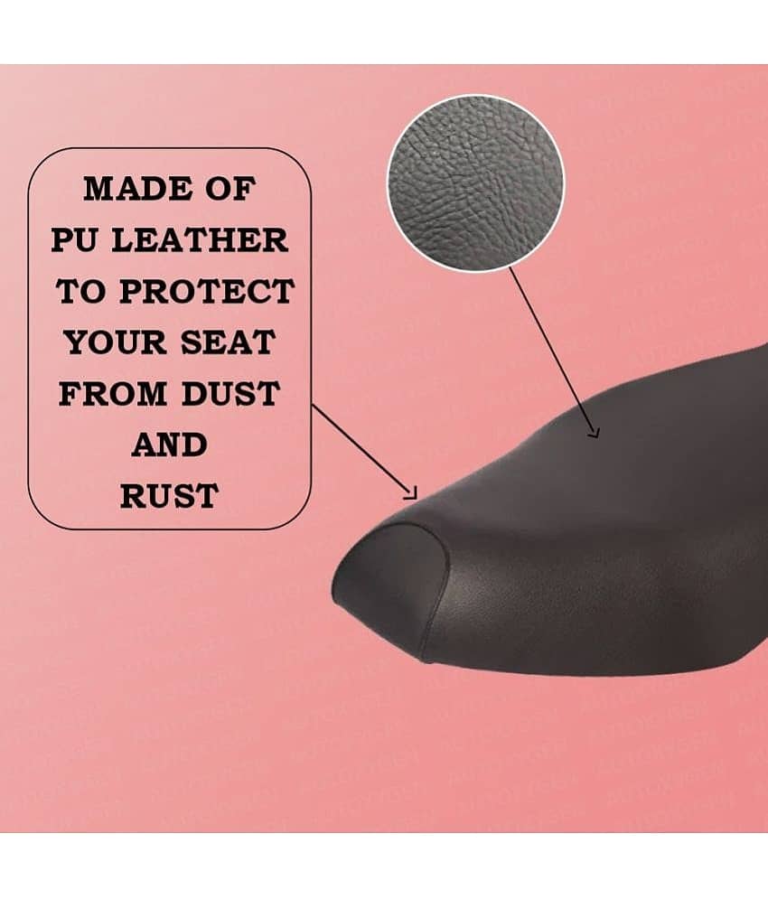 Autoxygen Scooter/Scooty Removable & Washable PU Leather Waterproof Seat Cover Accessories For Honda Activa 125 BS-6 (Black) view 2