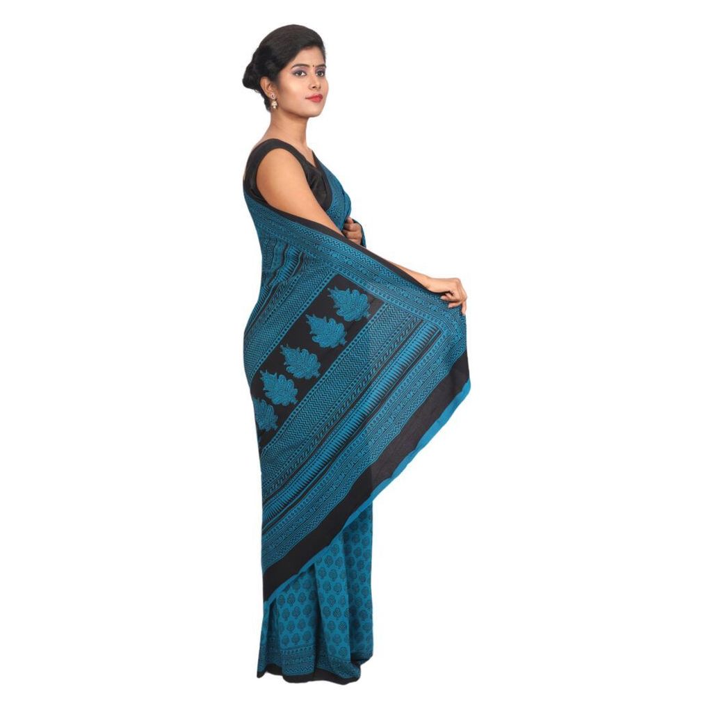 HANDLOOM CRAPE SILK SAREE WITH BLOUSE (SKU - 3I0106030422 SAREE- 207) view 2