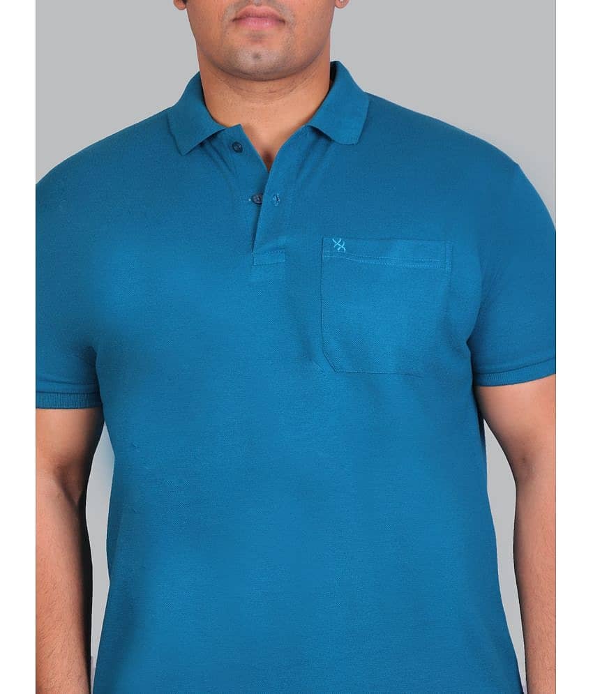 Xmex Pack of 1 Cotton Blend Regular Fit Solid Half Sleeves Men's Polo T Shirt ( Mustard ) view 2