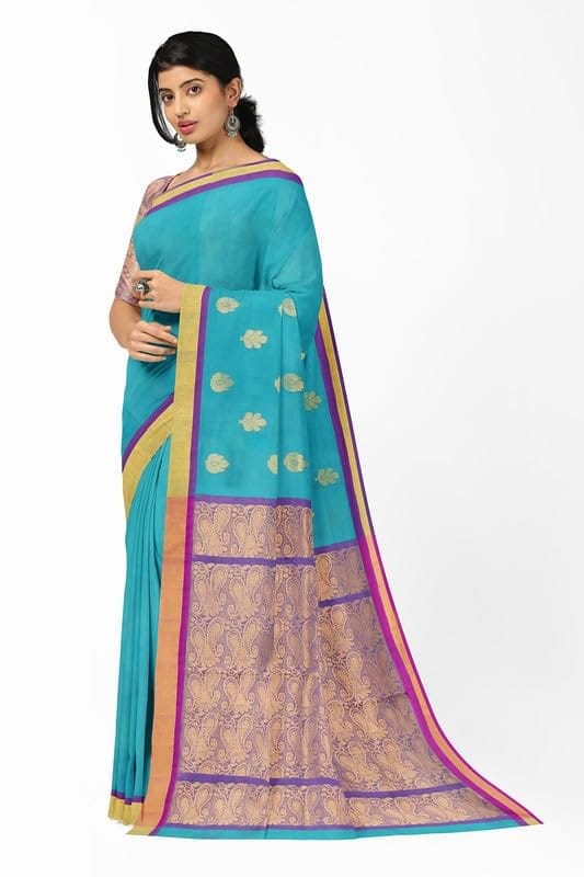 APCO Handloom (A Andhra Pradesh Govt Emporium)- Women's Traditional Pure Handloom Madhavaram Cotton Saree | B0085MDVRM view 2