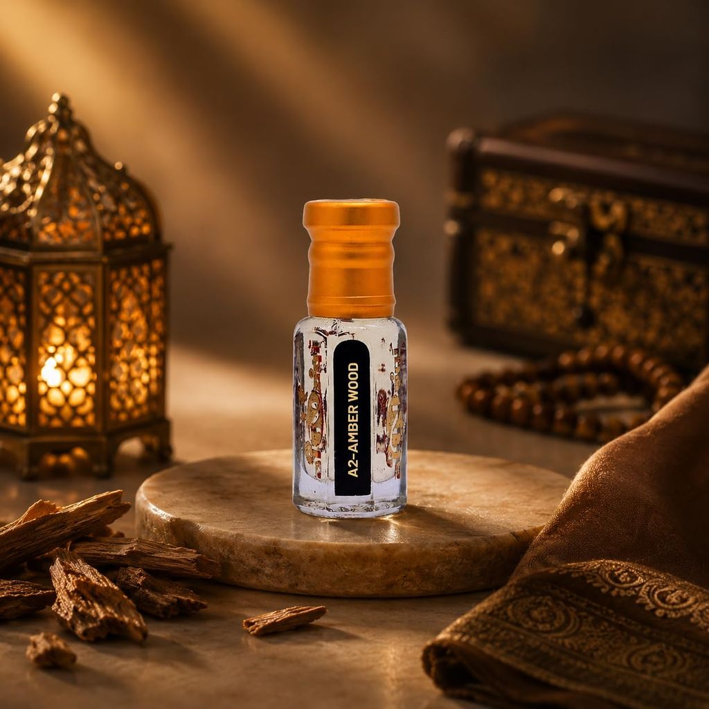 alnaqi Fragrances Amber-Wood 12ml - Golden Arabic Perfume Oil, No Alcohol Concentrated Spicy-Oud-Fragrance, High-Strength Traditional-Scent, Original Intense-Parfum view 2