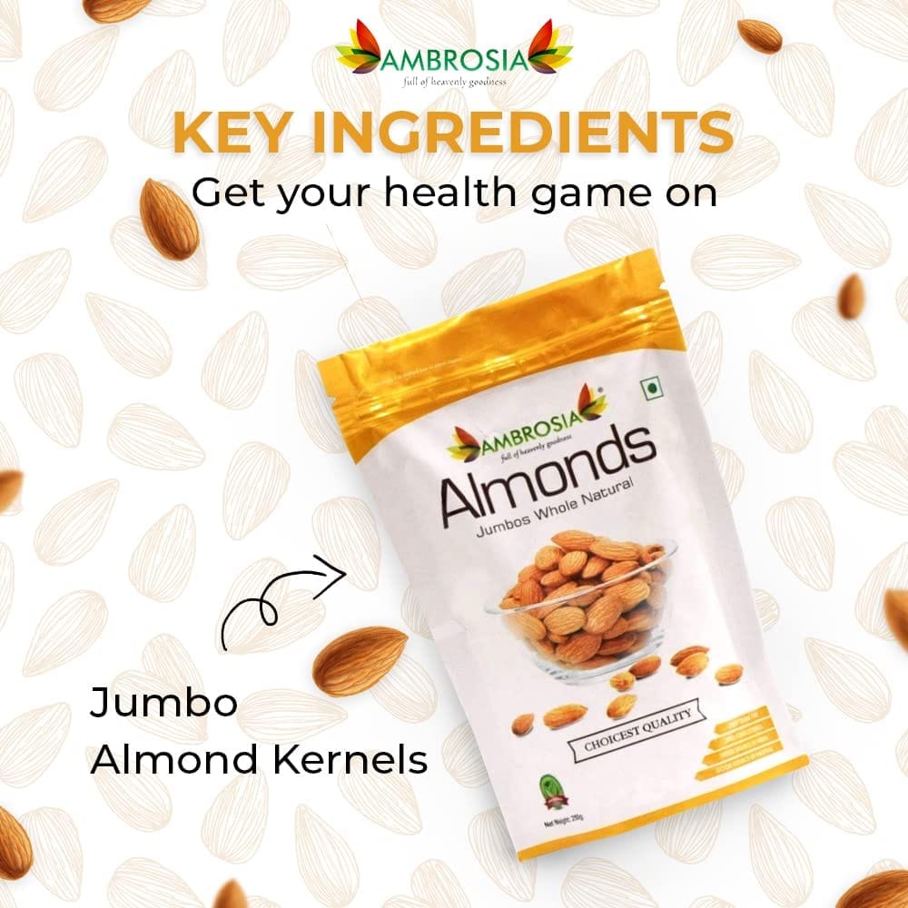 Ambrosia Jumbo California Almonds Sanora 250g (Pack of 1) view 2