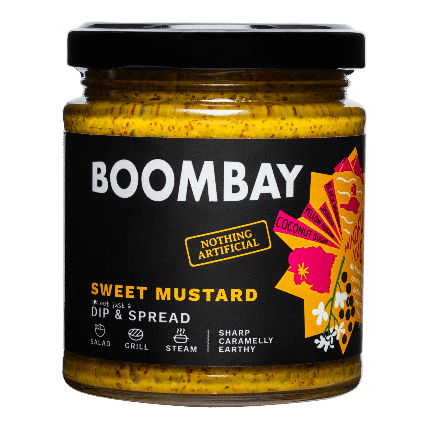 BOOMBAY Sweet Mustard Dip and Spread - Use as a Salad Dressing, Marinade for Grill, Spread on Bread, 190 gm