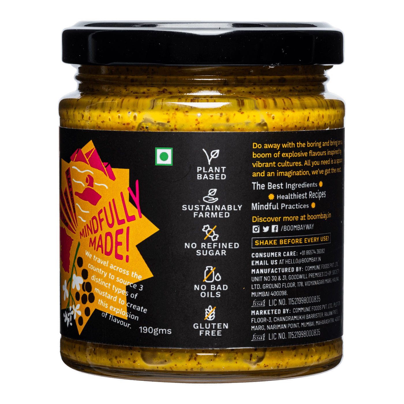 BOOMBAY Sweet Mustard Dip and Spread - Use as a Salad Dressing, Marinade for Grill, Spread on Bread, 190 gm view 2