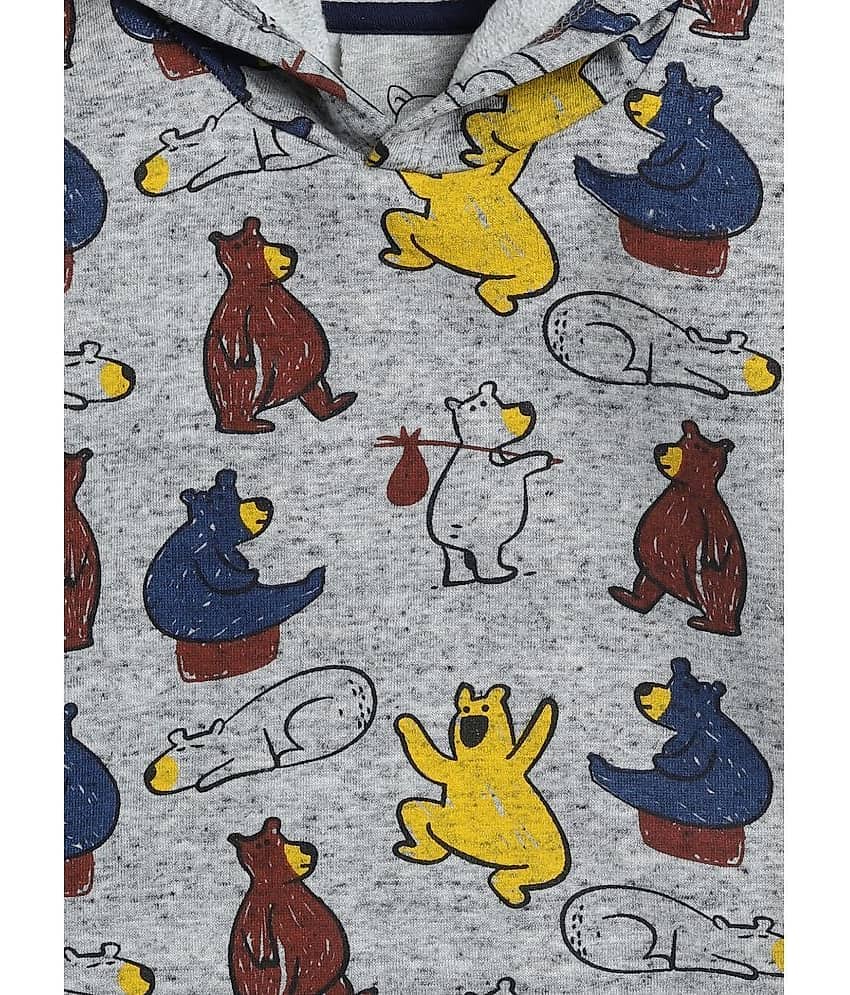 Lazy Shark Pack of 1 Boys Cotton Sweatshirt ( Gray ) view 2