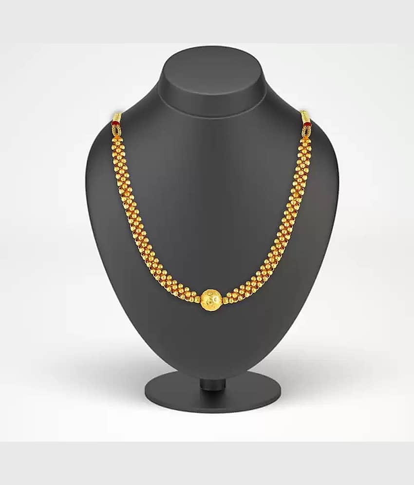 HEER COLLECTION - Gold Pearls Necklace ( Pack of 1 ) view 2