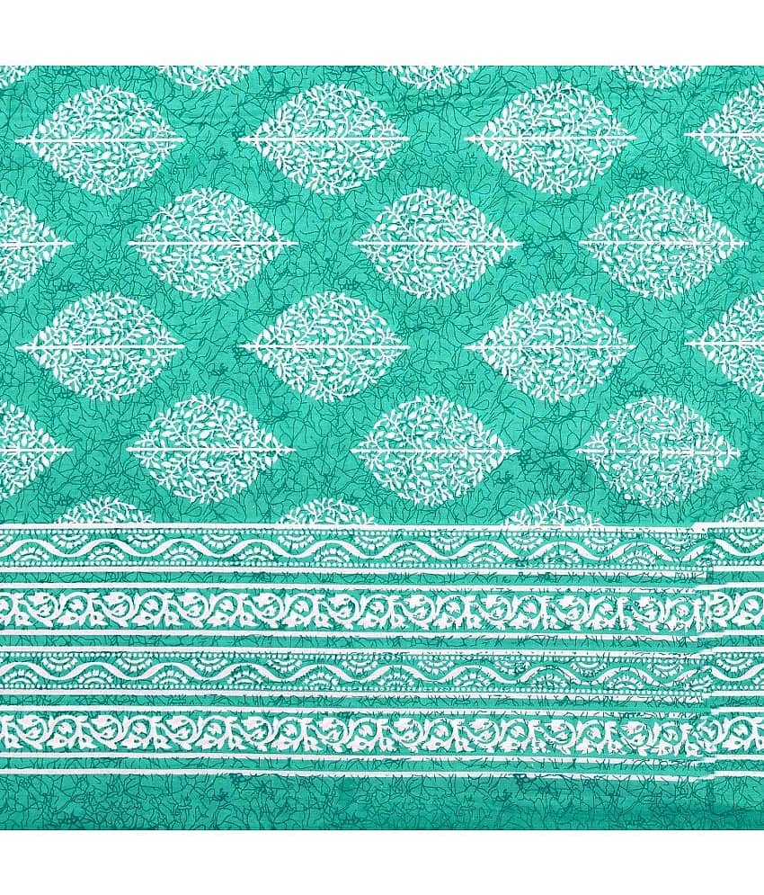 Uniqchoice Cotton 1 Single Bedsheet with 1 Pillow Cover ( Sea Green ) view 2