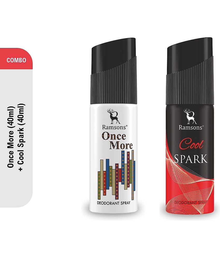 Ramsons - ONCE MORE & COOL SPARK Deodorant Spray for Men 40ml each ( Pack of 2 ) view 2