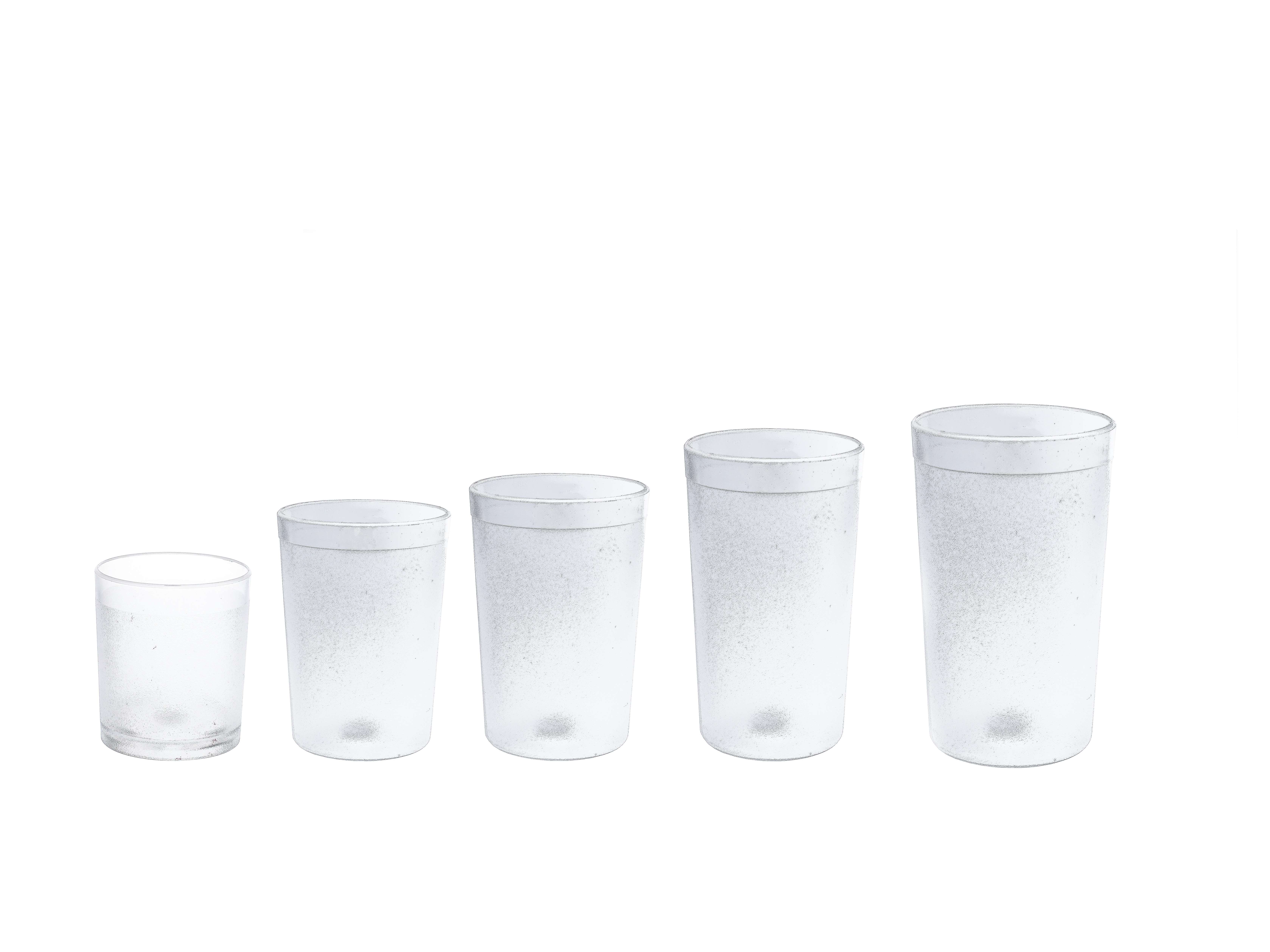 V4 Kitchen Partner Round Glass, Unbreakable Drinkware, Premium Polycarbonate - 250ml (Set of 6 Pieces)