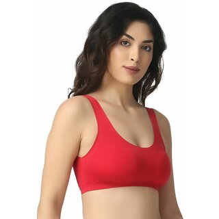 Women Cami Bra Lightly Padded Bra(Red) view 2