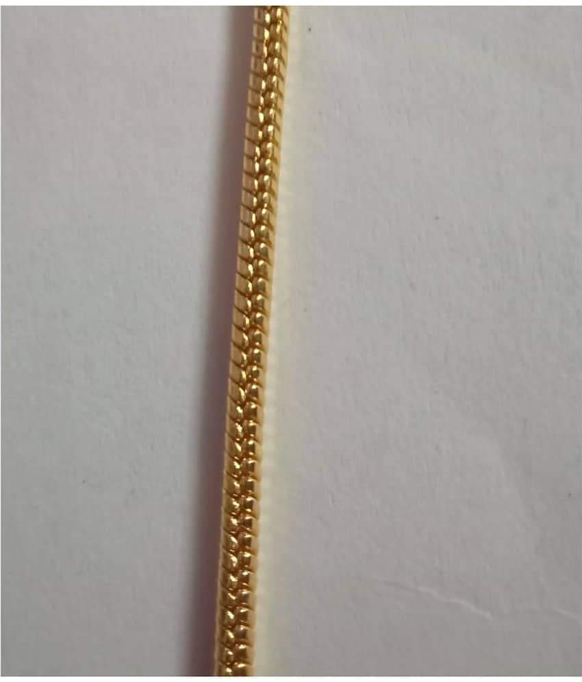 Jaya Collection Gold Plated Brass thick Round Chain for Men Women Girls Boys. view 2